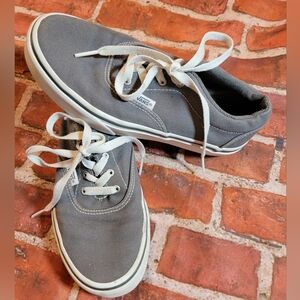 Vans Gray Sneaker Shoes Sz 3 Youth Kids guc normal wear